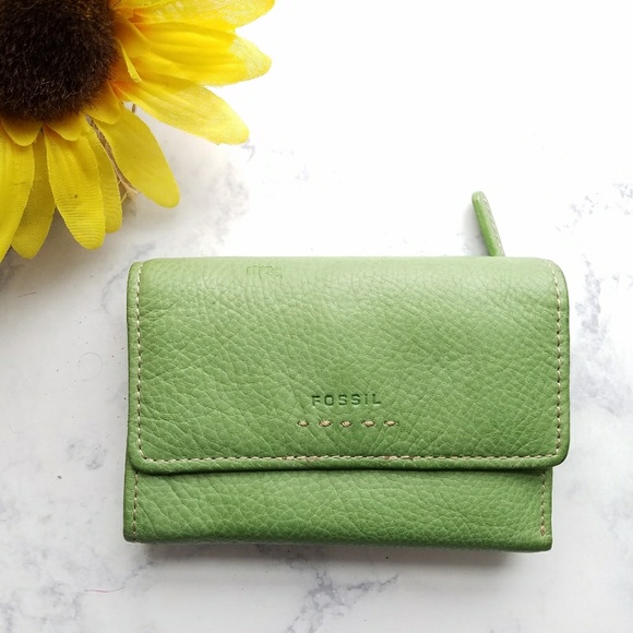 Fossil Handbags - Fossil Leather Tri Fold Snap Wallet